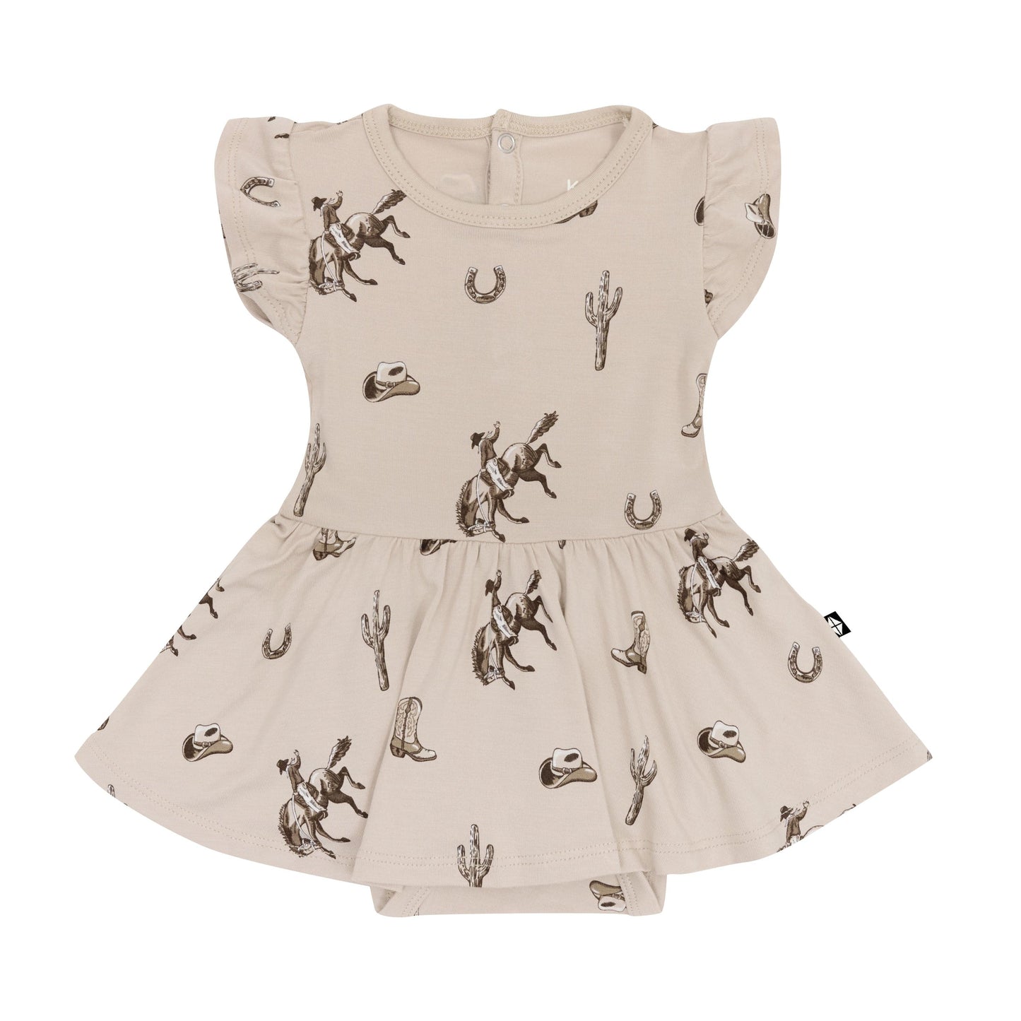 Twirl Bodysuit Dress in Classic Cowboy