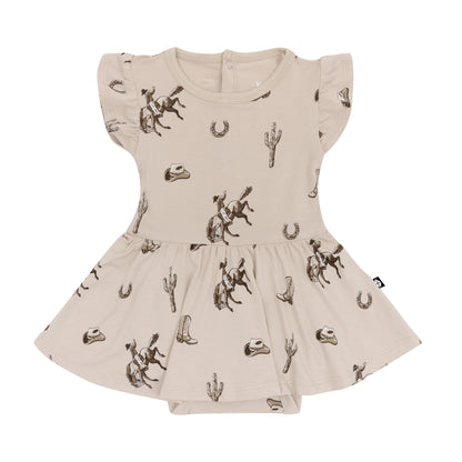 Twirl Bodysuit Dress in Classic Cowboy