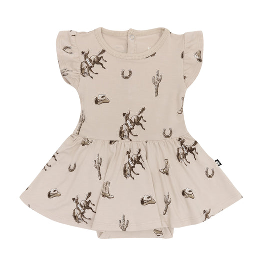 Twirl Bodysuit Dress in Classic Cowboy