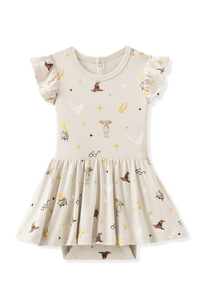 Twirl Bodysuit Dress in Starry Icon