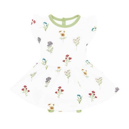 Twirl Bodysuit Dress in Wildflower
