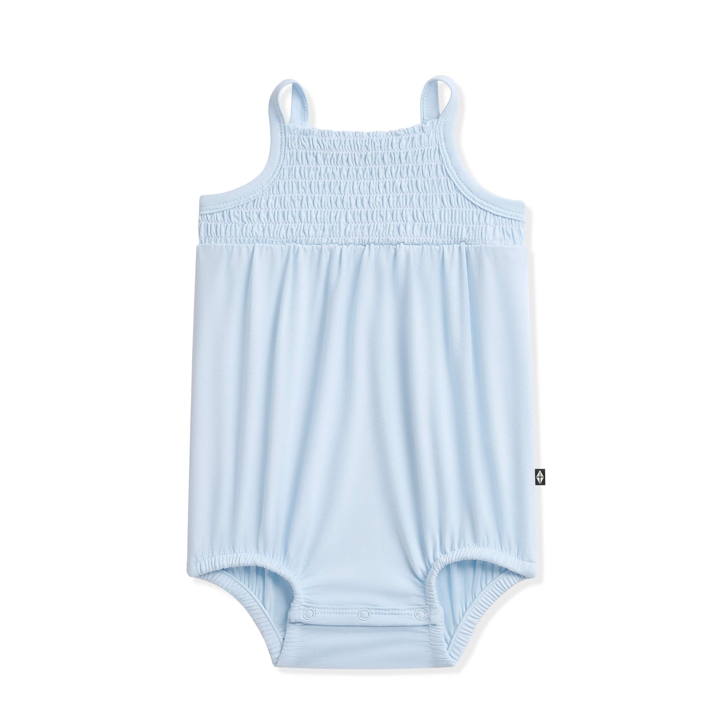 Smocked Bubble Romper in Breeze