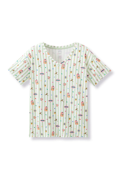Women's Relaxed Fit V-Neck in Honeydukes