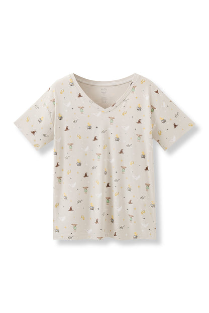 Women's Relaxed Fit V-Neck in Starry Icon