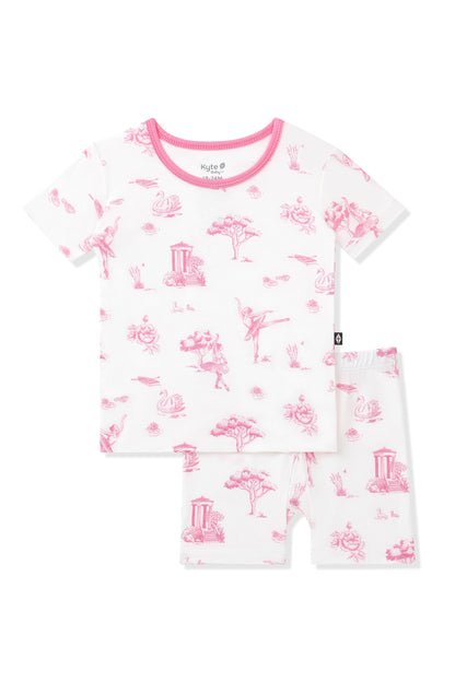 Short Sleeve Pajamas in Toile Ballet