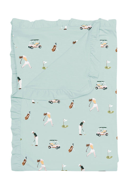 Ruffle Toddler Blanket in Golf 0.5