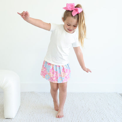 Kids CloudActive™ Athletic Pleated Skirt | Power Flowers