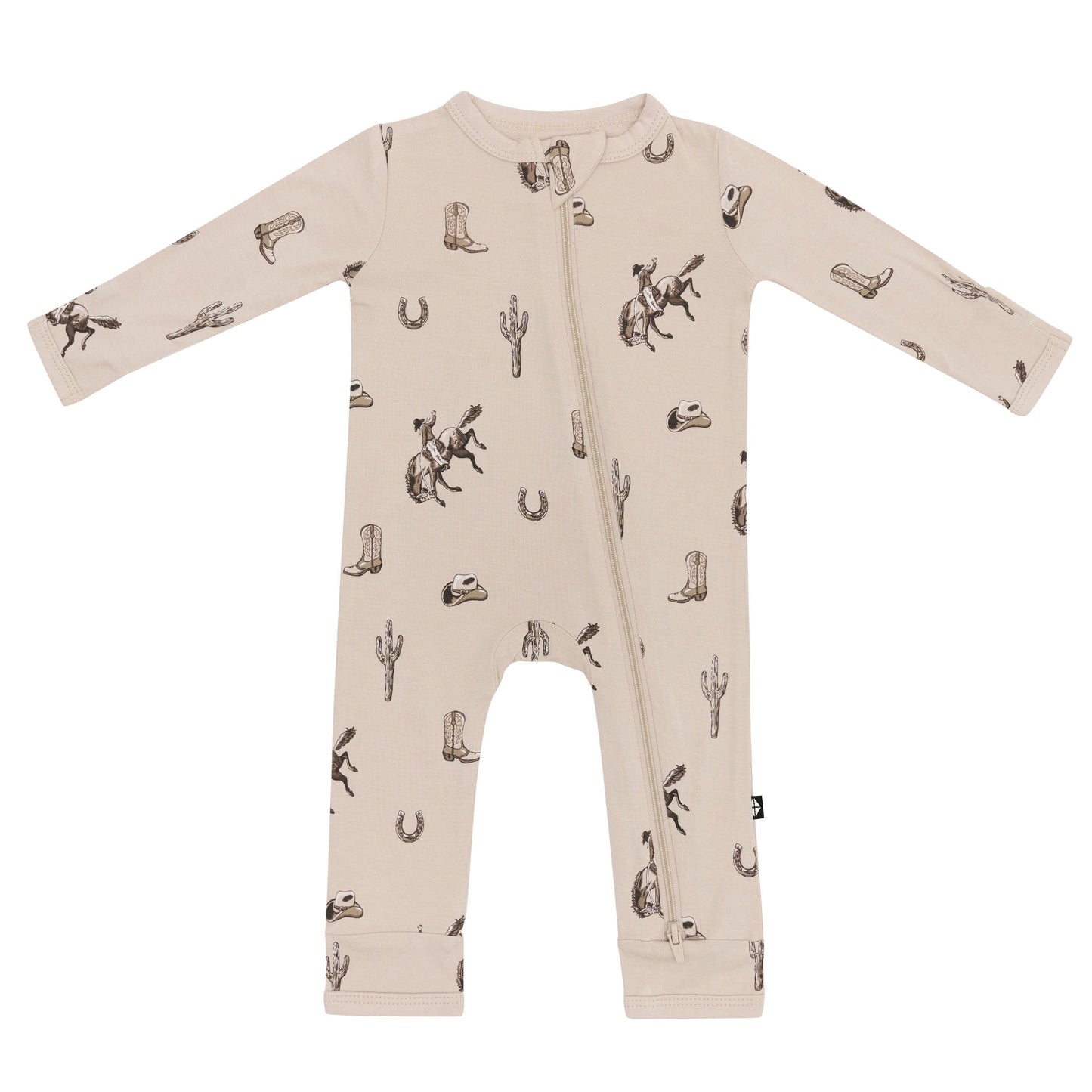 Zippered Romper in Classic Cowboy