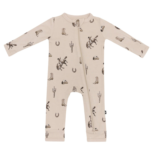 Zippered Romper in Classic Cowboy