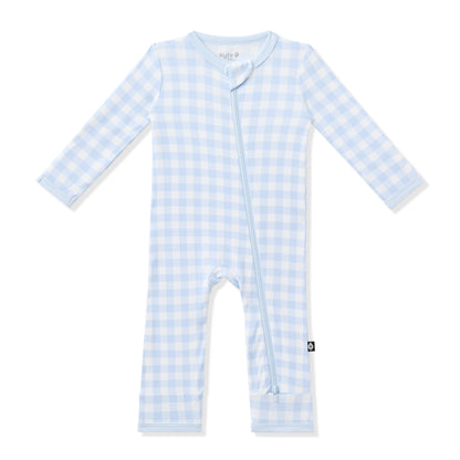 Zippered Romper in Gingham Breeze