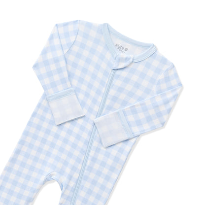Zippered Romper in Gingham Breeze