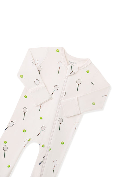 Zippered Romper in Tennis
