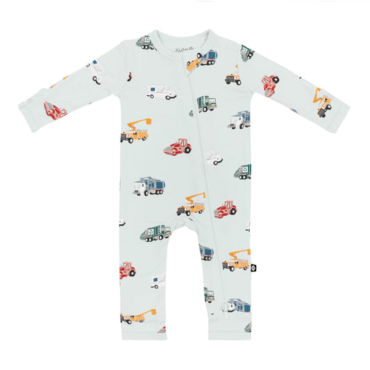 Zippered Romper in City Vehicles