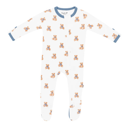 Zippered Footie in Teddy Bear