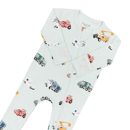 Zippered Footie in City Vehicles