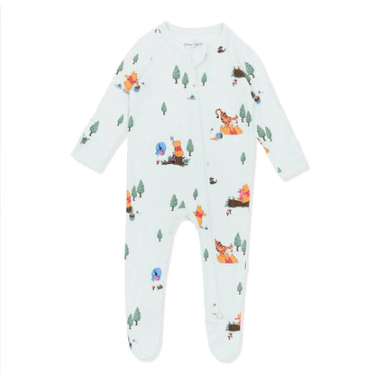 Zippered Footie in Winnie the Pooh Hundred Acre Wood