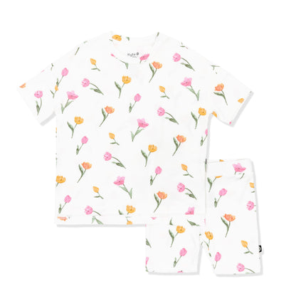 Toddler Biker Short Set in Tulip