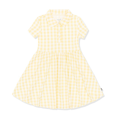 Polo Dress in Gingham Chamomile