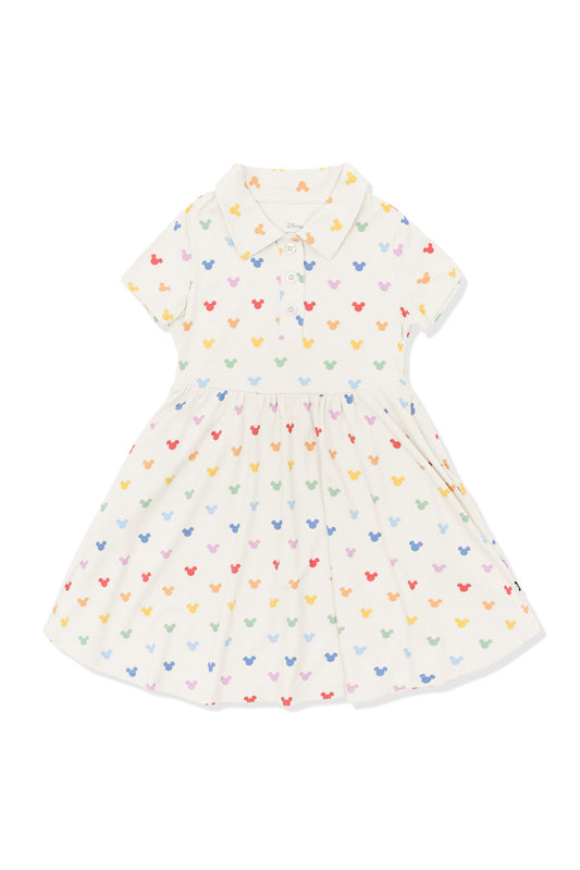 Polo Dress in Pastel Mickey Mouse