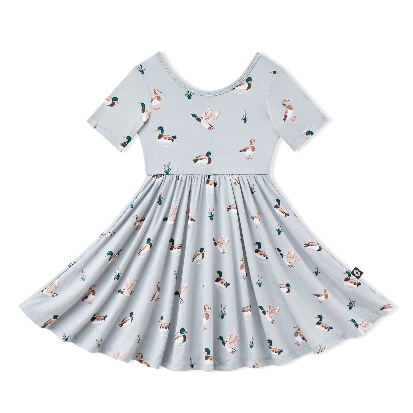 Twirl Dress in Mallard Duck
