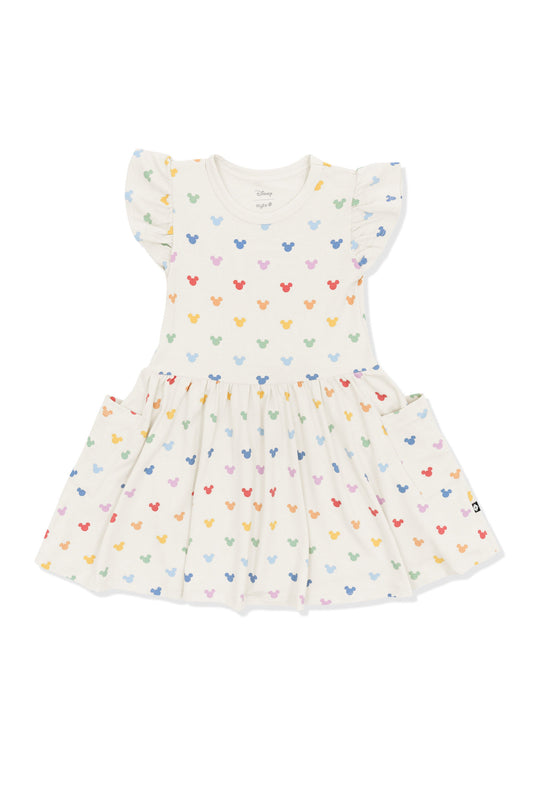 Pocket Dress in Pastel Mickey Mouse