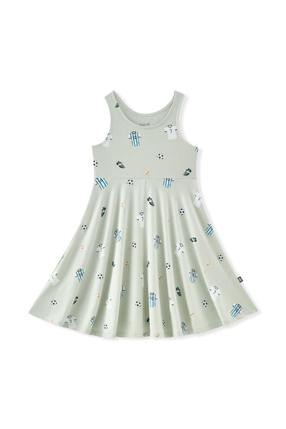 Tank Twirl Dress in Soccer