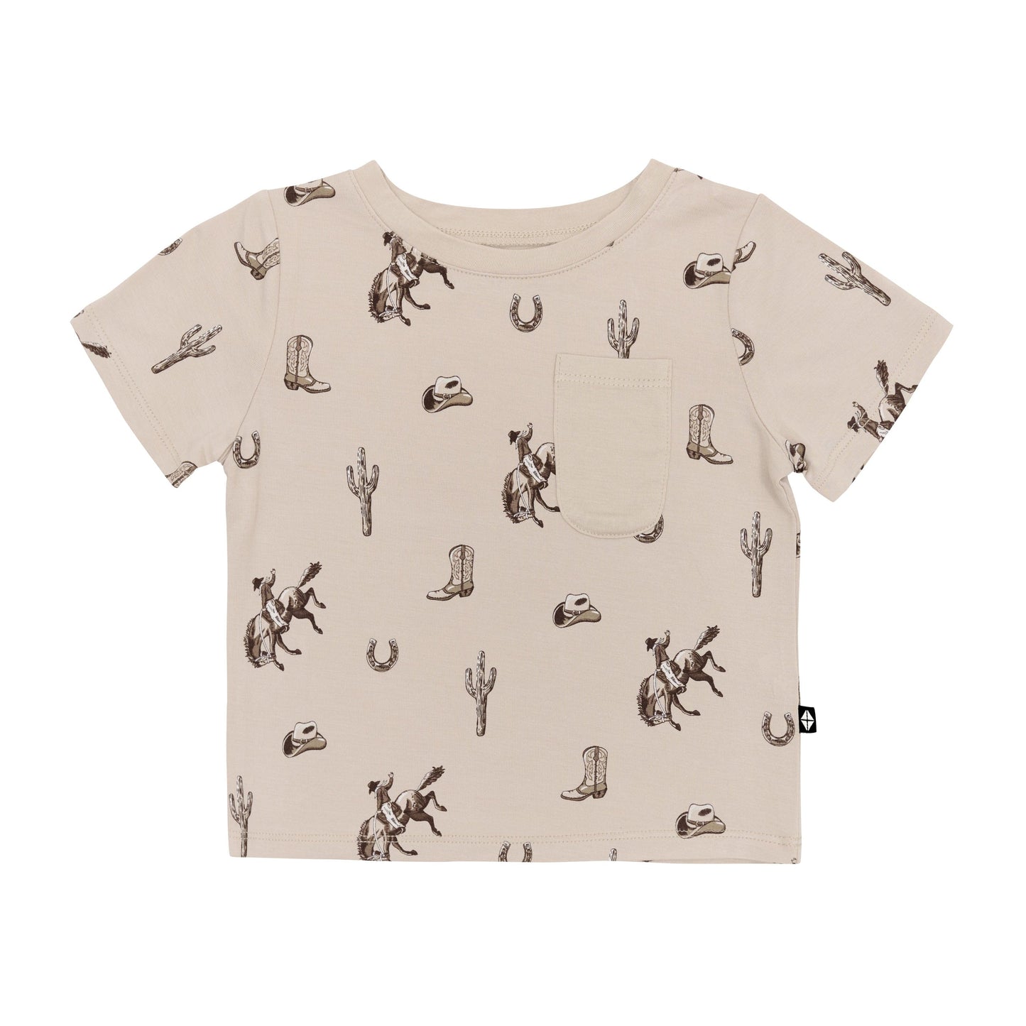Toddler Crew Neck Tee in Classic Cowboy