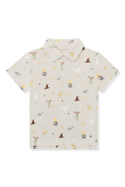 Toddler Short Sleeve Polo in Starry Icon