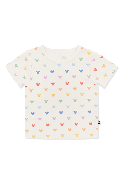 Toddler Basic Tee in Pastel Mickey Mouse