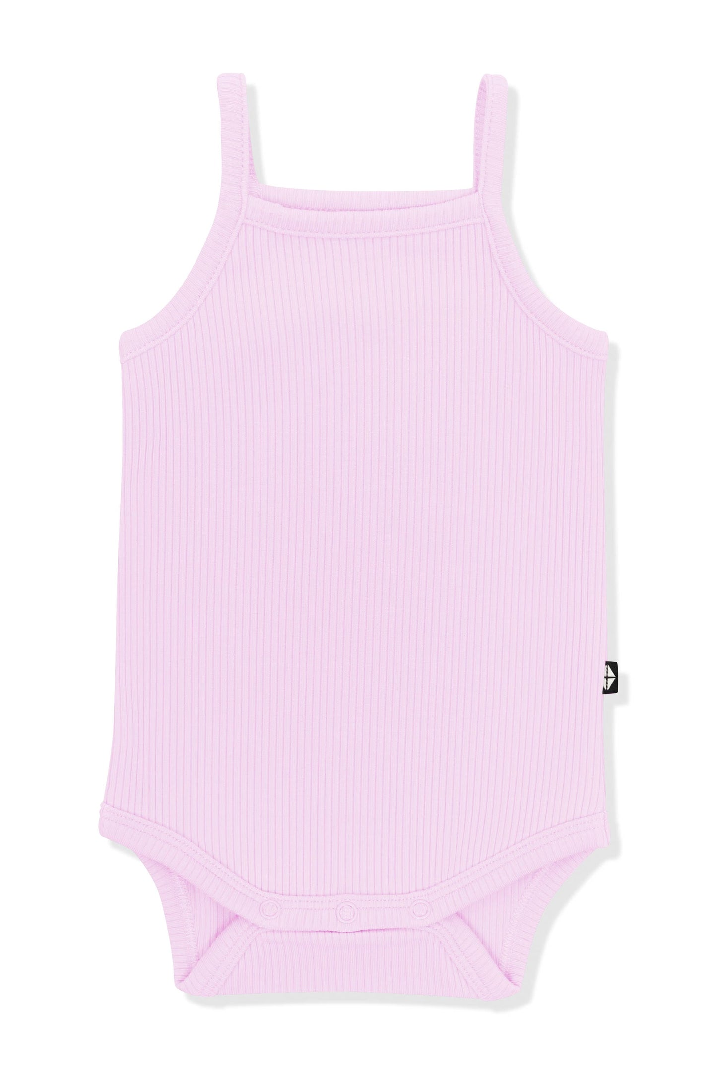 Ribbed Spaghetti Strap Bodysuit in Thistle