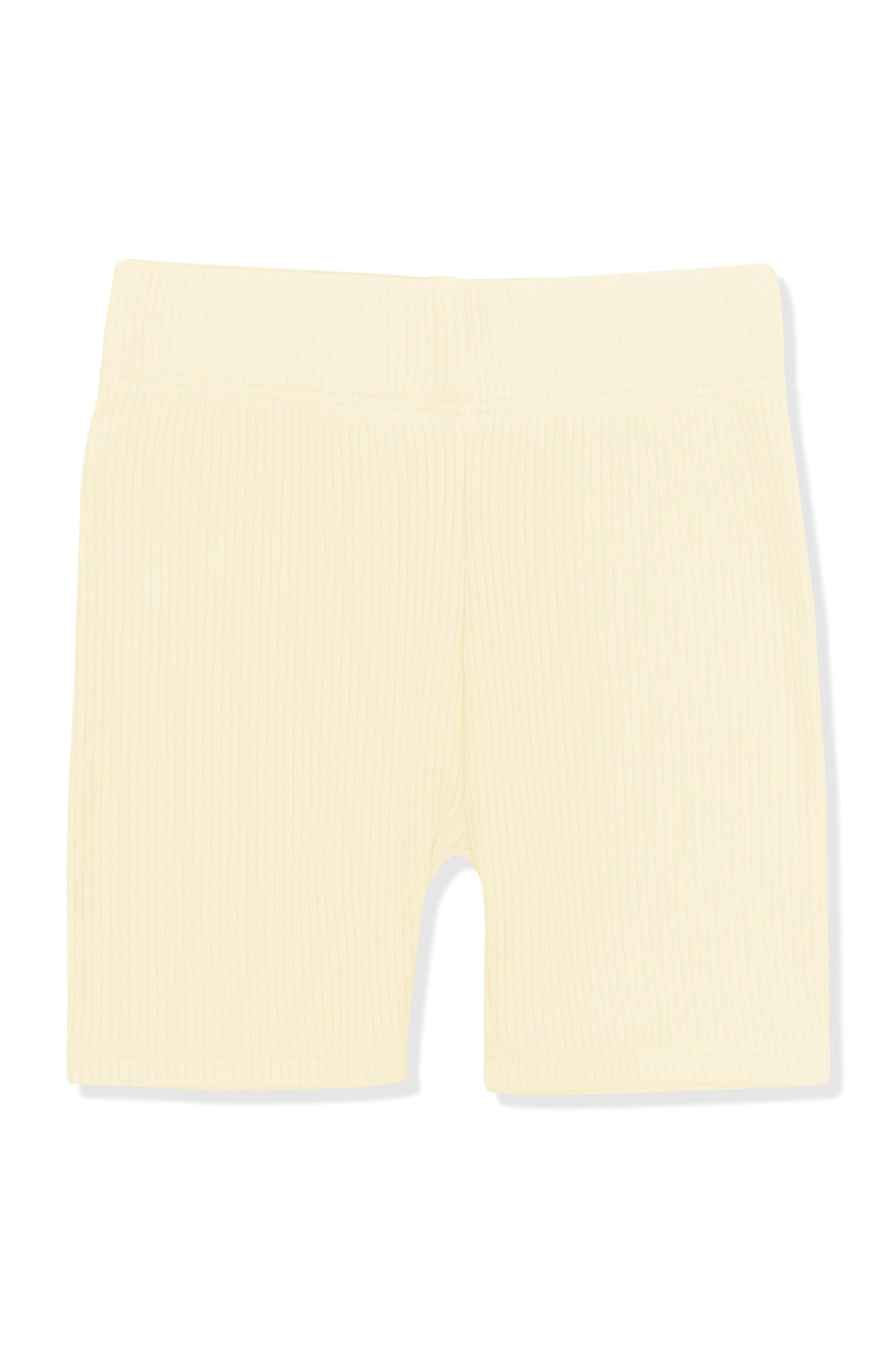 Ribbed Toddler Biker Shorts in Chamomile