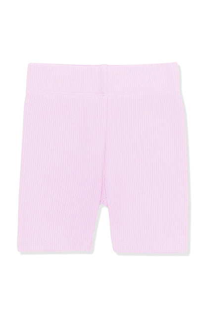 Ribbed Toddler Biker Shorts in Thistle