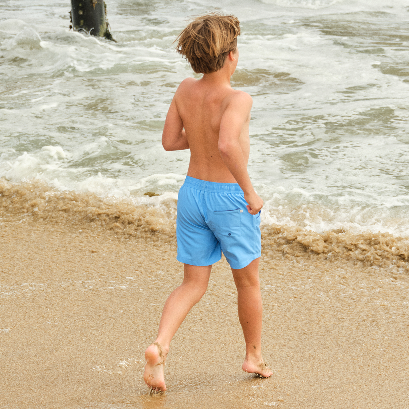 boys balboa blue panelled boardie