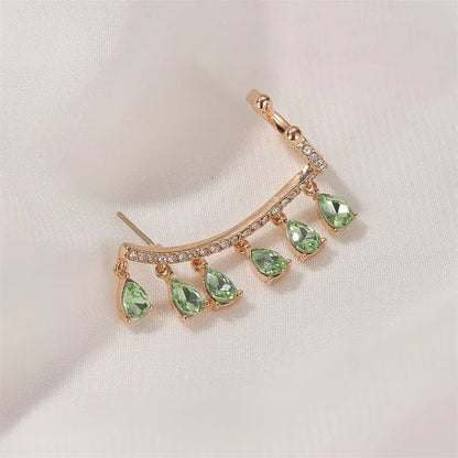 One Piece Crystal Inlay Stud Earring