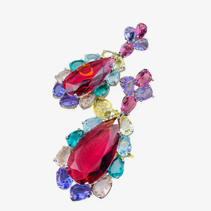 Red Cubic Zirconia Earrings