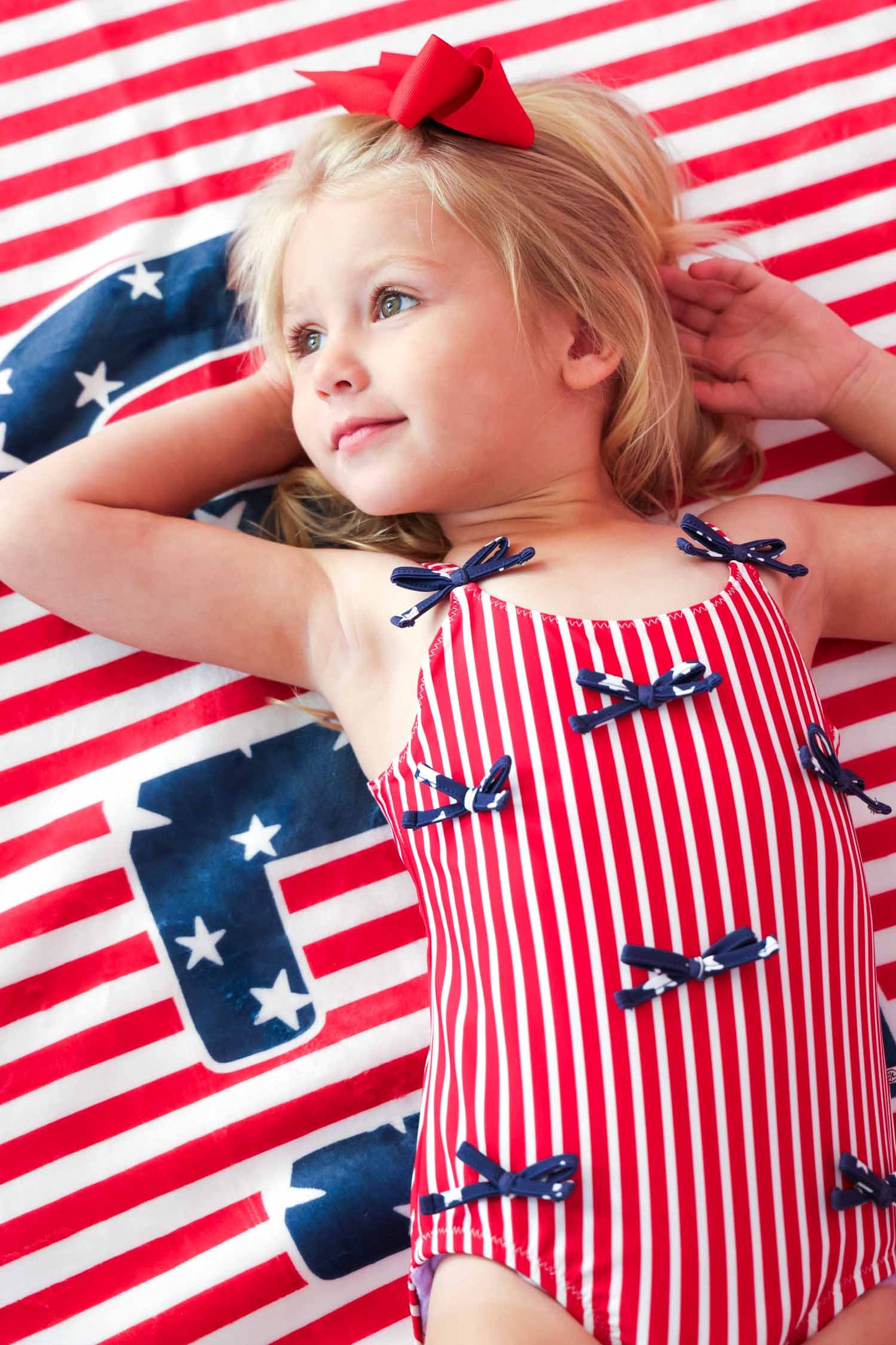 Personalized Kids Beach Towel | Stars & Stripes Party