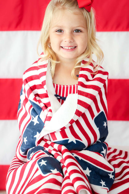 Personalized Kids Beach Towel | Stars & Stripes Party