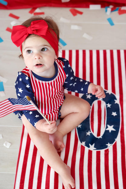 Personalized Kids Beach Towel | Stars & Stripes Party