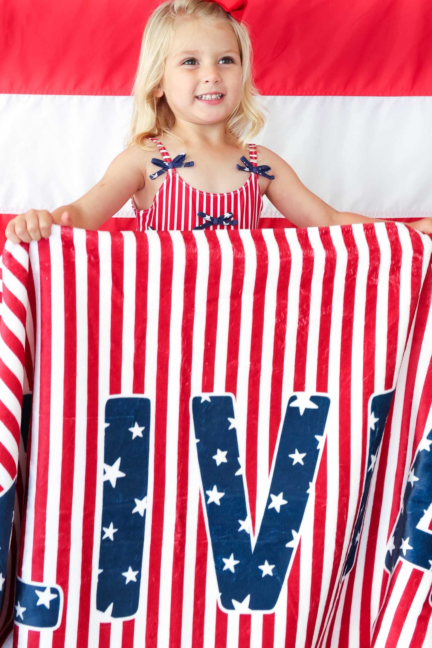 Personalized Kids Beach Towel | Stars & Stripes Party