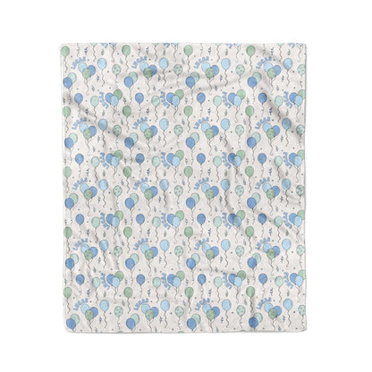 Party Time Personalized Kids Blanket | Blue