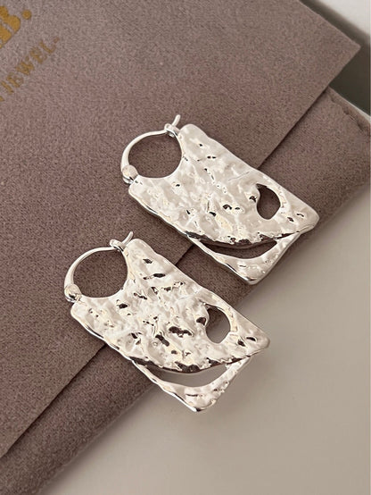 Ripple Texture Irregular Earrings