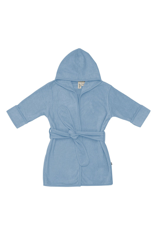 Hooded Bath Robe in Slate