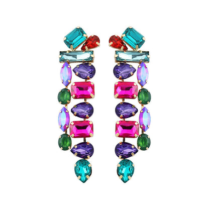 Sparkly Diamond Alloy Geometric Earrings