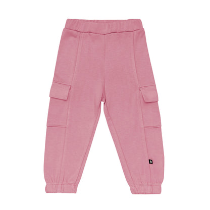 Fleece Cargo Pants in Apple Blossom