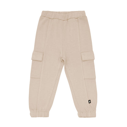 Fleece Cargo Pants in Almond