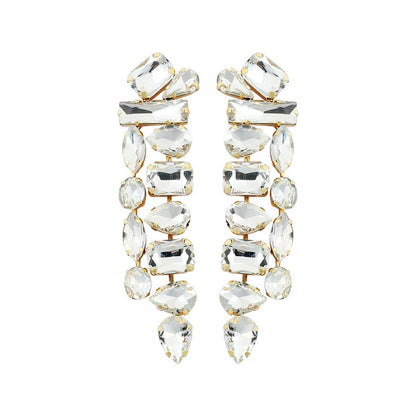 Sparkly Diamond Alloy Geometric Earrings