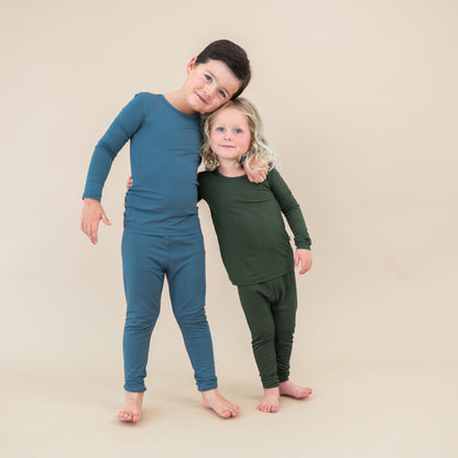 Long Sleeve Pajamas in Atlantic