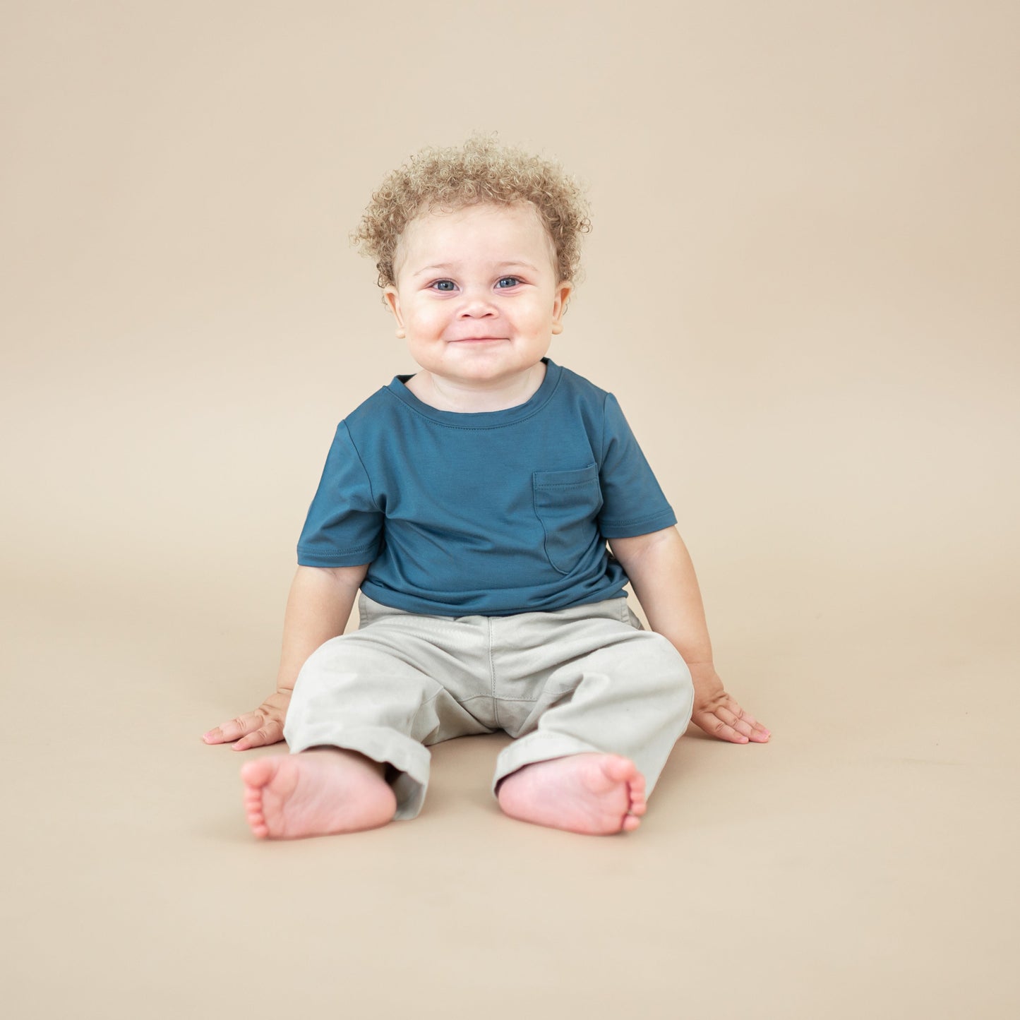 Toddler Crew Neck Tee in Atlantic