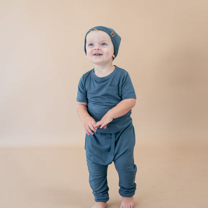 Bamboo Jersey Beanie in Atlantic