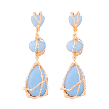 Pre Order:  Bohemian Tear Drop Resin Earrings